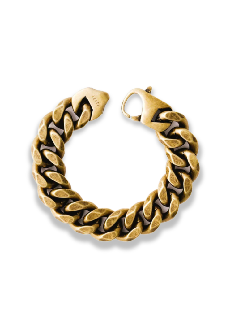 pebby forevee Bracelet Burnished Gold PEBBY STATEMENT CURB CHAIN BRACELET