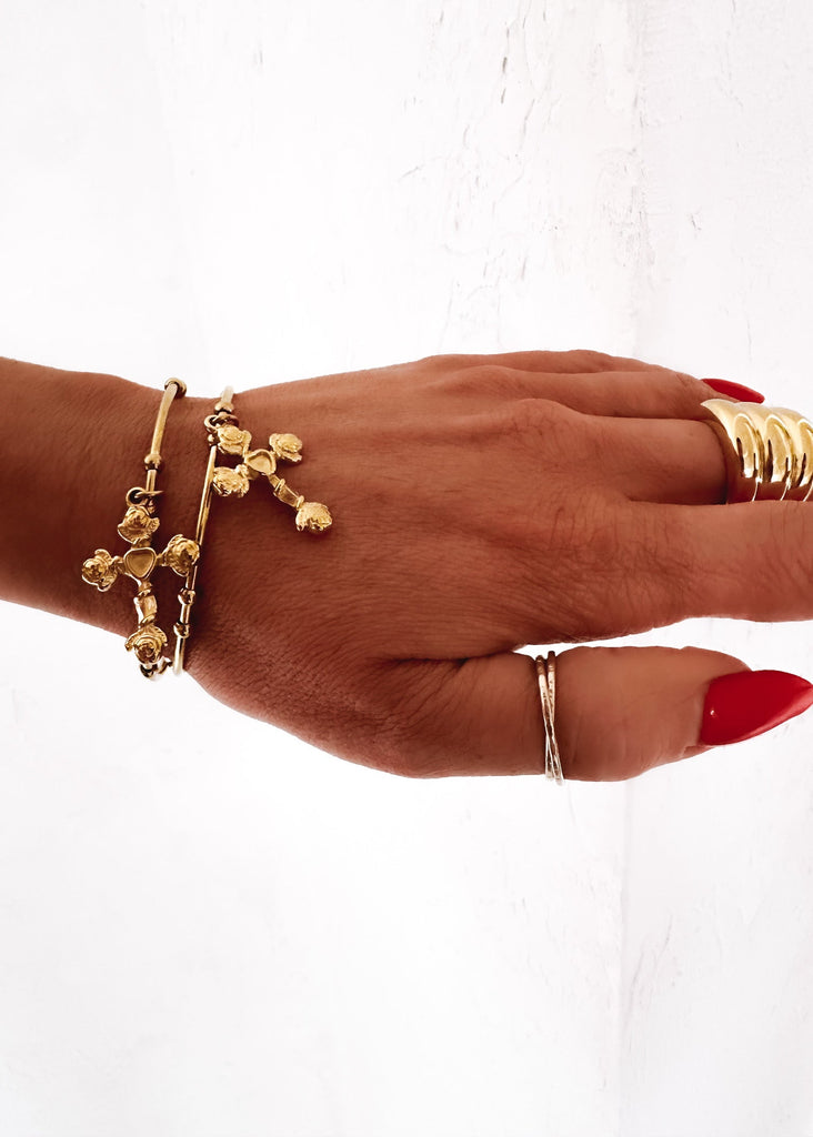 pebby forevee Bracelet Gold AVA WATER RESISTANT CUFF BRACELET