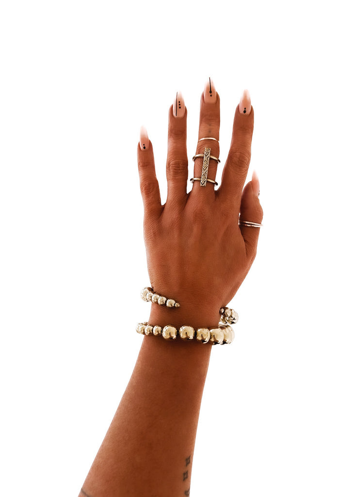 Pebby Forevee Bracelet Gold CIARA STACKING CUFF STATEMENT BRACELET