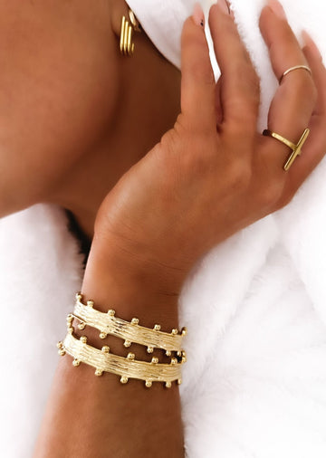 pebby forevee Bracelet Gold EPIPHANY WATER RESISTANT CUFF BRACELET