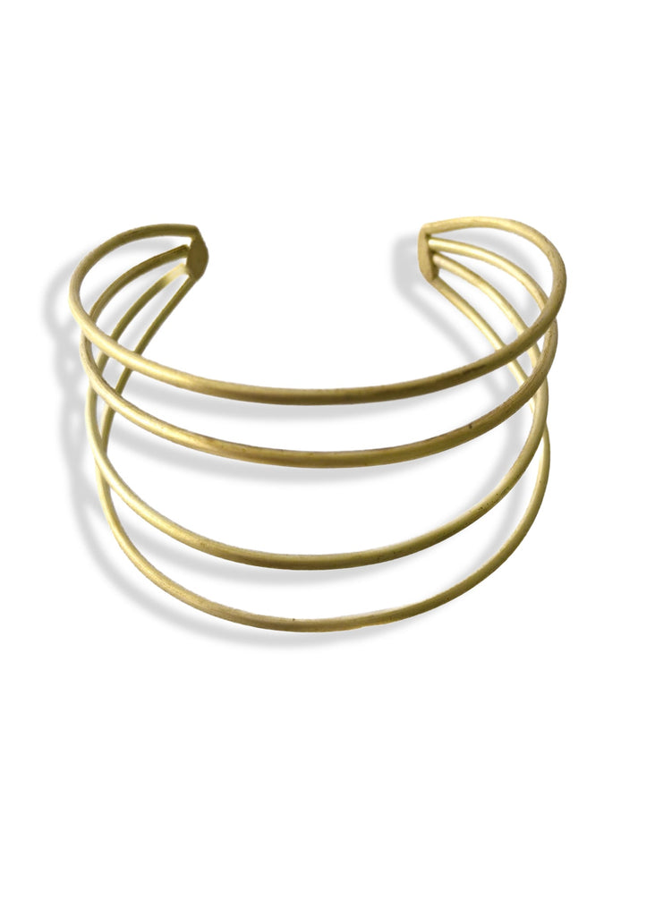 pebby forevee Bracelet Gold FINAL SALE: SICILY CUFF STATEMENT BRACELET