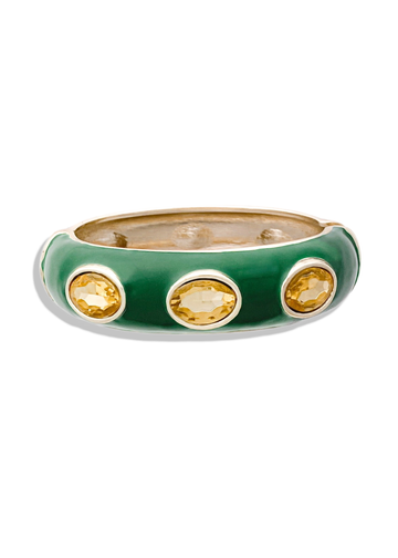 pebby forevee Bracelet Gold/Green RIVALRY STATEMENT BRACELET