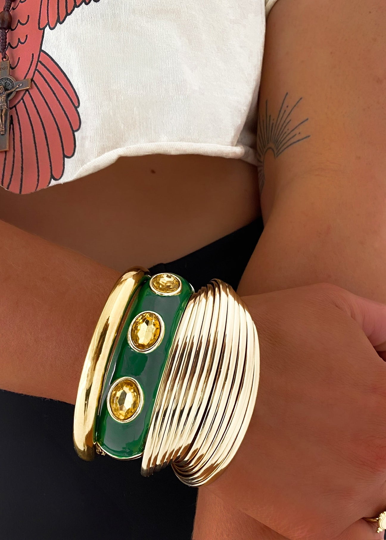 pebby forevee Bracelet Gold GREER STATEMENT BRACELET