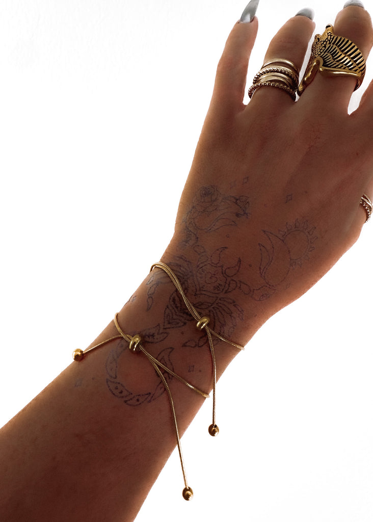 pebby forevee Bracelet Gold JOSIE WATER RESISTANT ADJUSTABLE BRACELET