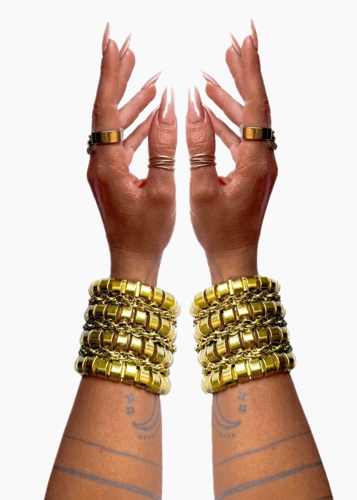 pebby forevee Bracelet Gold KYOTO STATEMENT CUFF BRACELET
