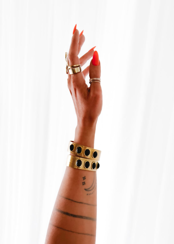 pebby forevee Bracelet Gold MAGUIRE WATER RESISTANT CUFF BRACELET