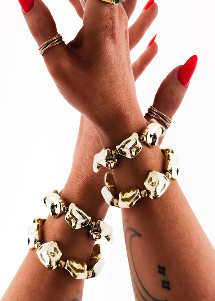 pebby forevee Bracelet Gold POPPY STATEMENT BRACELET