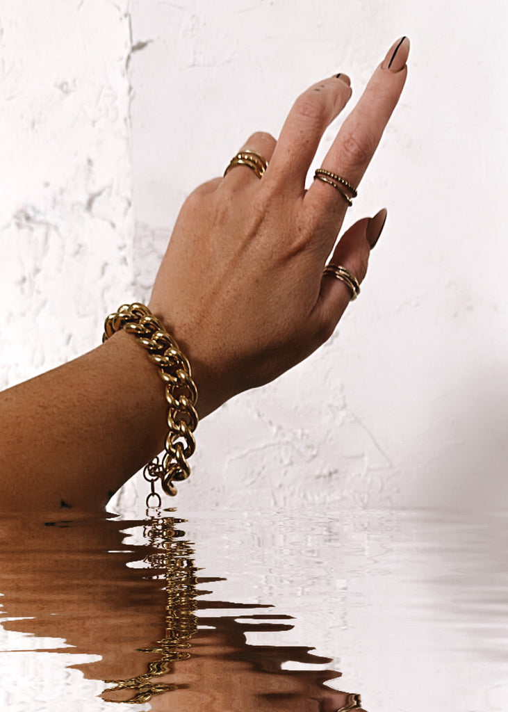 pebby forevee Bracelet Gold ROLLING STONE WATER RESISTANT BRACELET