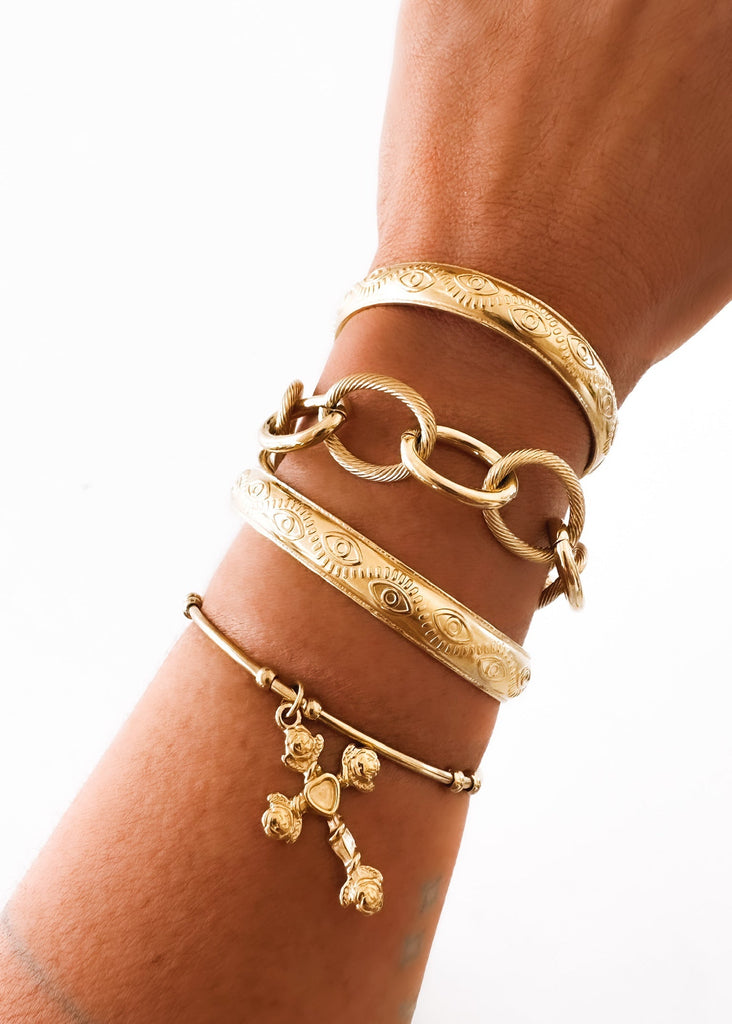 pebby forevee Bracelet Gold SOPHIA WATER RESISTANT CUFF BRACELET