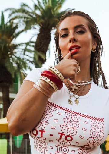 pebby forevee Bracelet Red TAKEOVER STATEMENT BRACELET