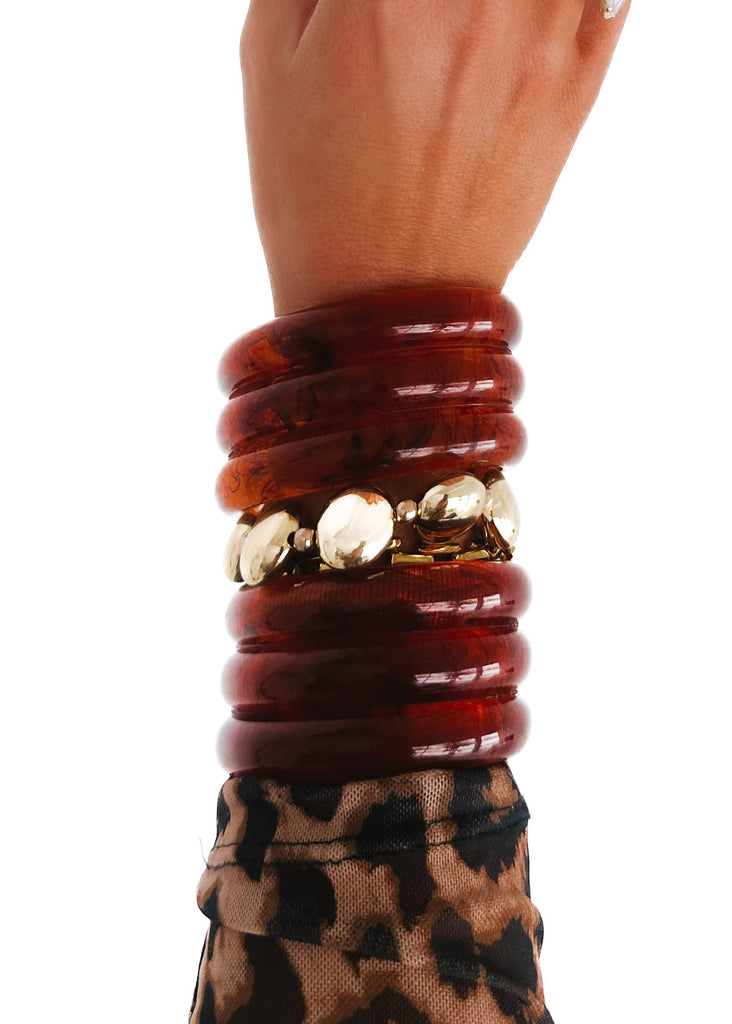 pebby forevee Bracelet Resin IRONIC STATEMENT CUFF BRACELET