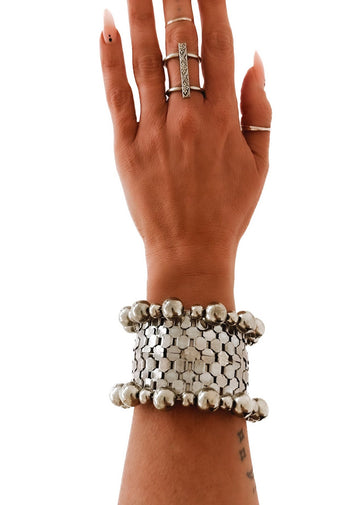 pebby forevee Bracelet Silver ADELITA STATEMENT CUFF BRACELET