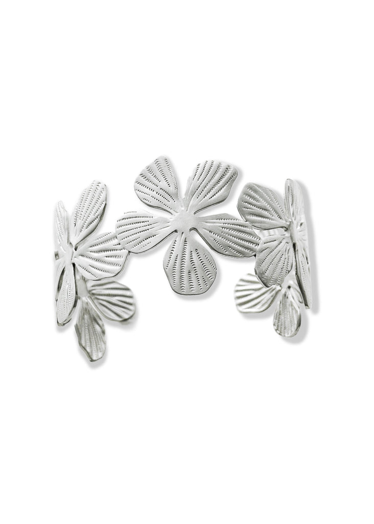 pebby forevee Bracelet Silver DAHLIA WATER RESISTANT CUFF BRACELET