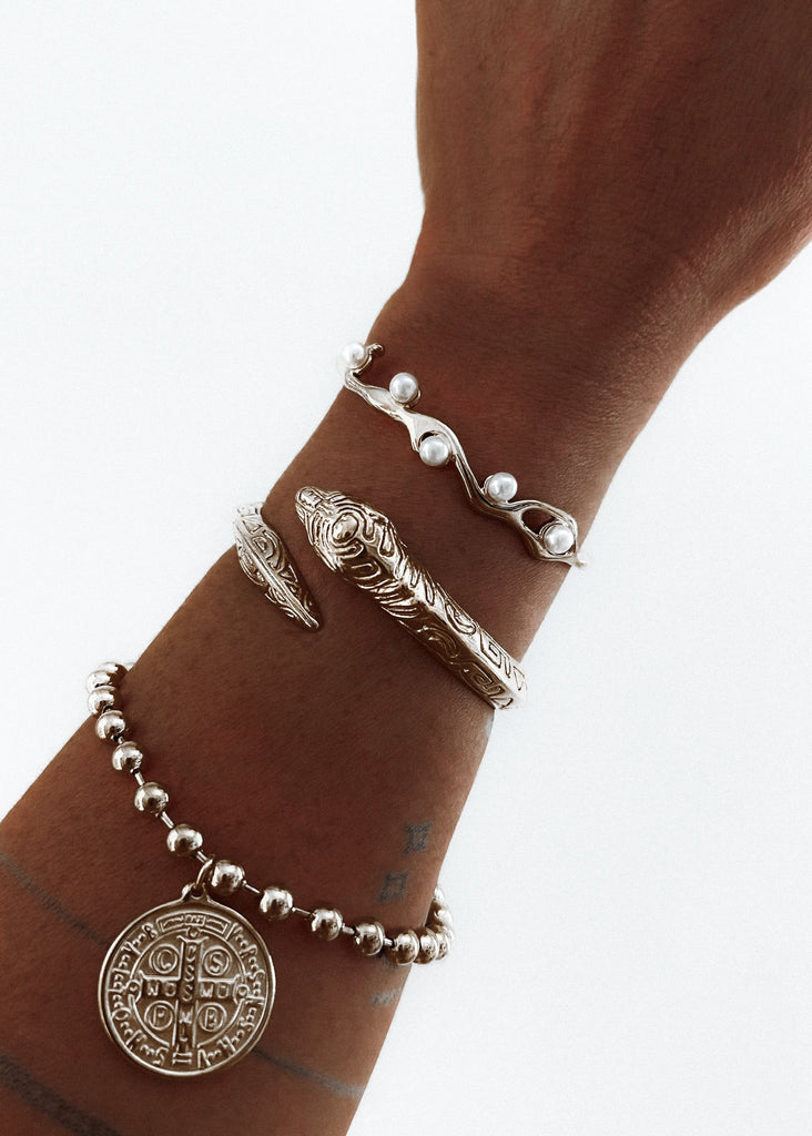 pebby forevee Bracelet Silver DORA WATER RESISTANT CUFF BRACELET