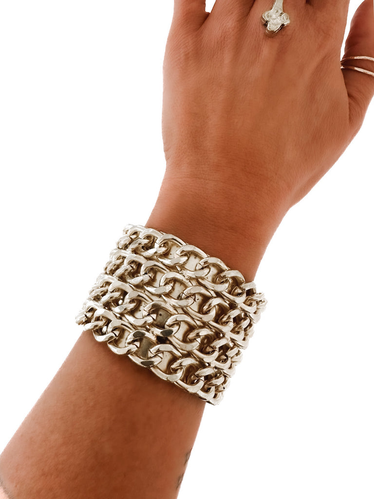 pebby forevee Bracelet Silver GILDED STATEMENT CUFF BRACELET