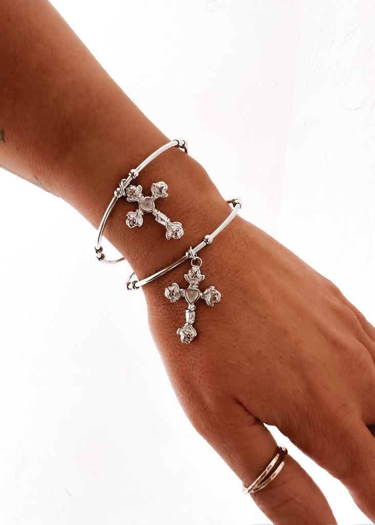 pebby forevee Bracelet Silver SOPHIA WATER RESISTANT CUFF BRACELET