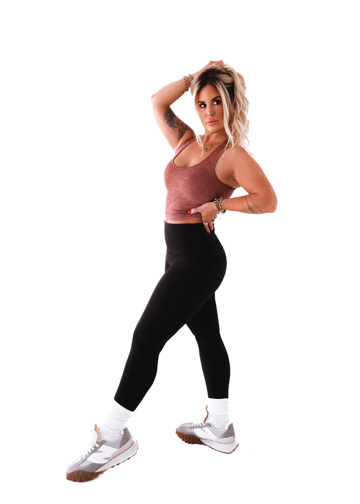 pebby forevee Brami BACK SMOOTHING MINERAL WASHED V-NECK BRAMI