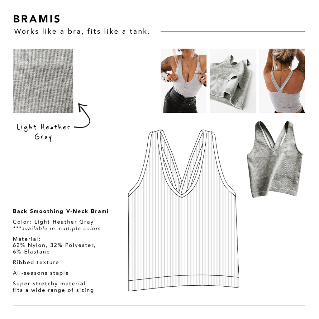 pebby forevee Brami BACK SMOOTHING V-NECK BRAMI