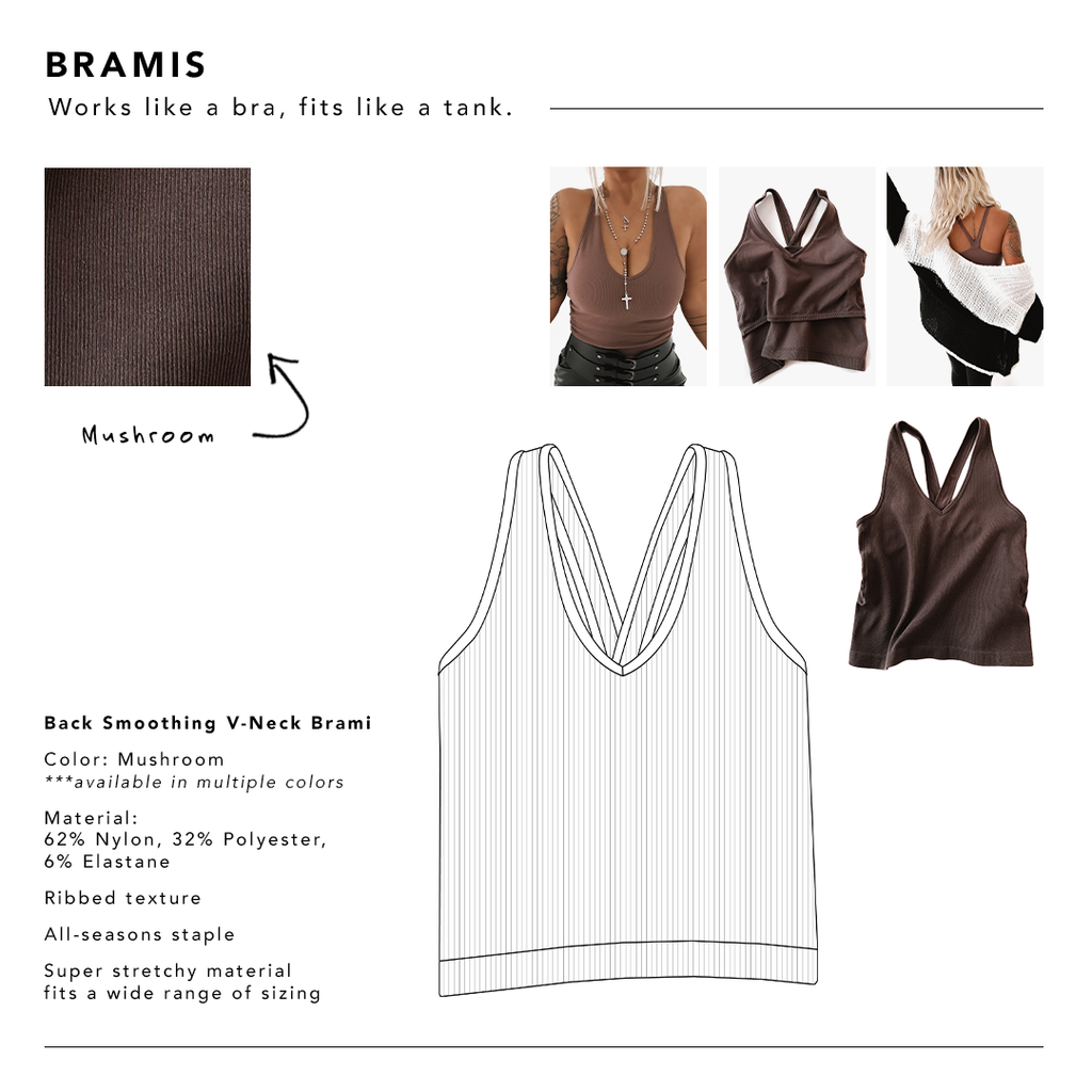 pebby forevee Brami BACK SMOOTHING V-NECK BRAMI