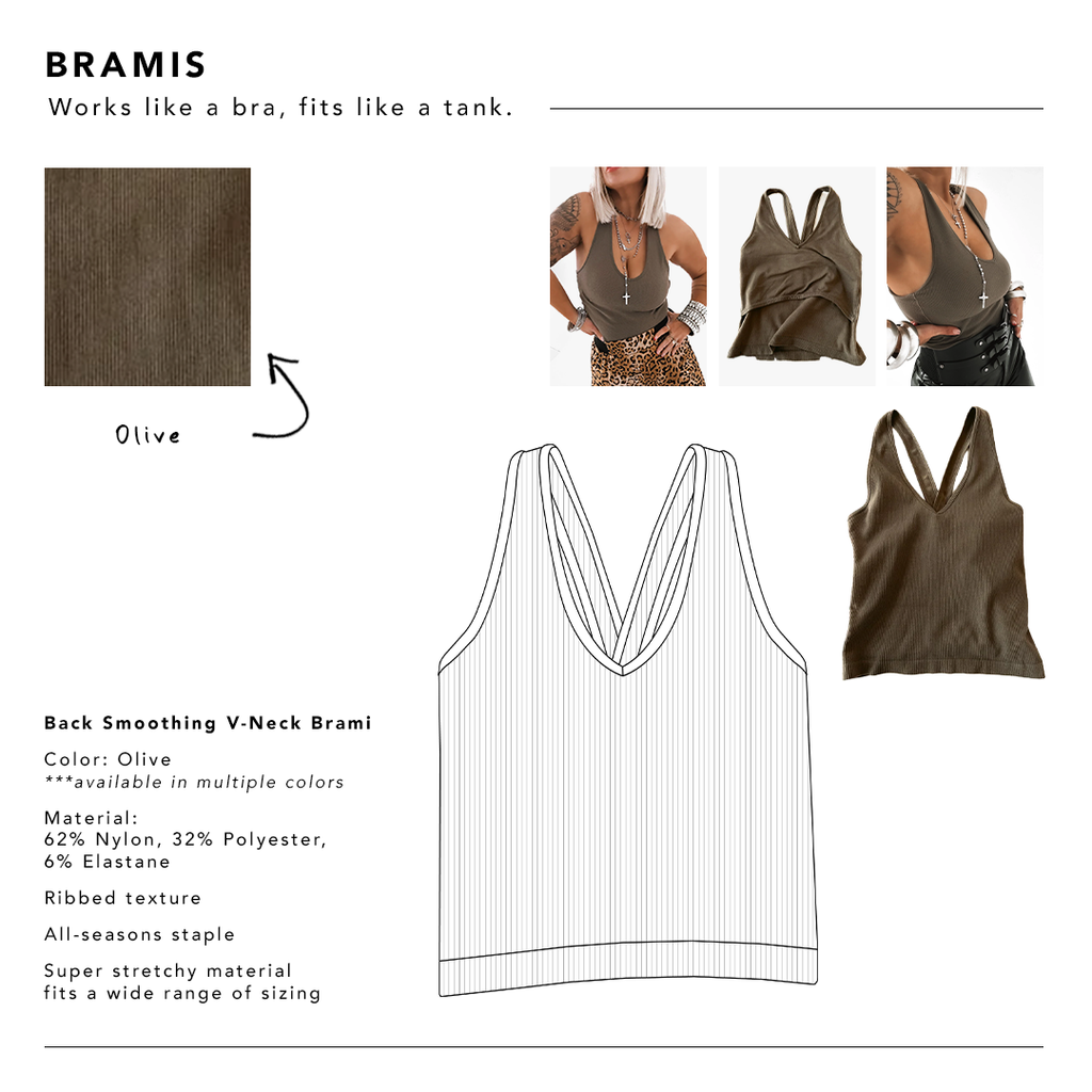 pebby forevee Brami BACK SMOOTHING V-NECK BRAMI