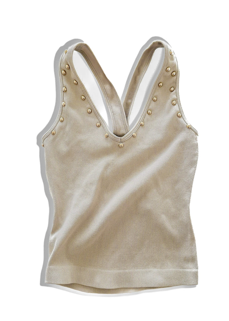 pebby forevee Brami STUDDED BACK SMOOTHING V-NECK BRAMI
