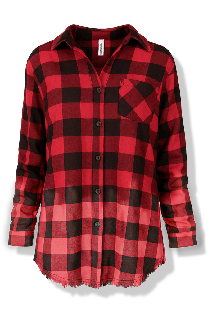 pebby forevee Button Down FLANNEL