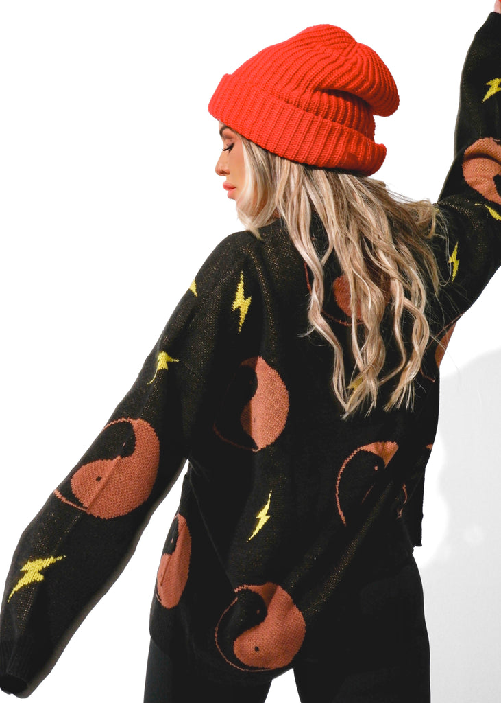 pebby forevee Cardigan CHARGED AND CENTERED OVERSIZED CARDIGAN