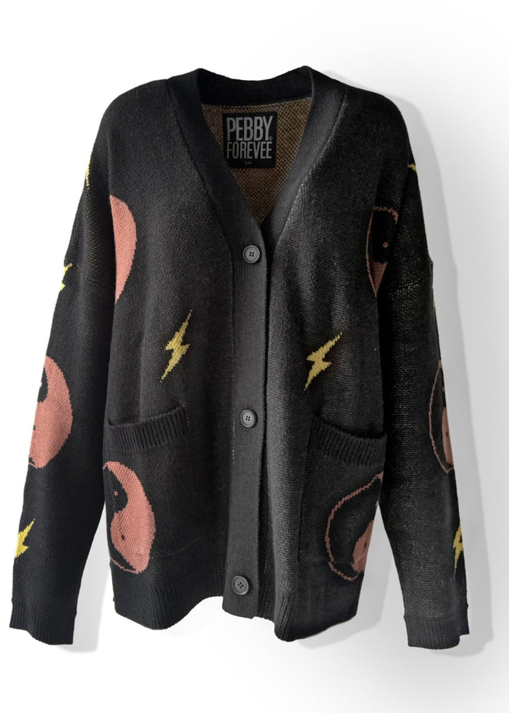 pebby forevee Cardigan CHARGED AND CENTERED OVERSIZED CARDIGAN
