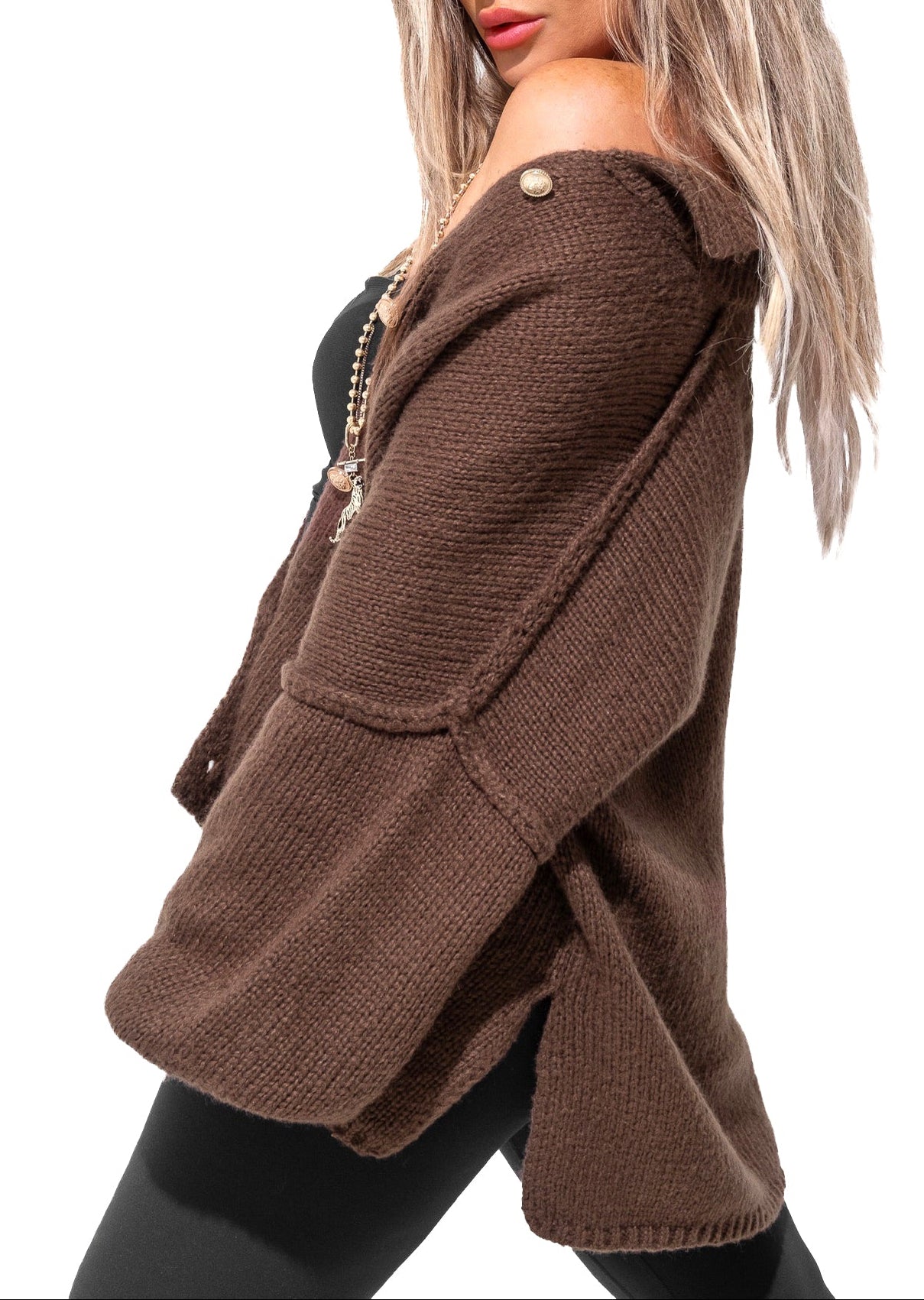 IT'S BEEN LOVELY SIDE SLIT CARDIGAN – Pebby Forevee