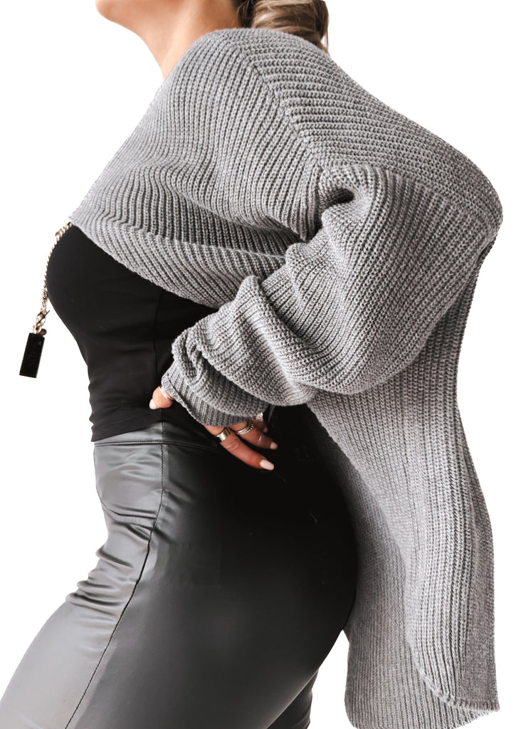 pebby forevee Cardigan REVERSIBLE ROLES CUT OUT PULLOVER