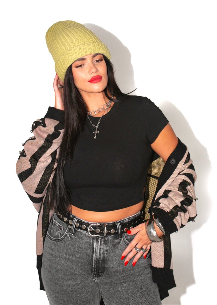 pebby forevee Cardigan STAY WEIRD OVERSIZED CARDIGAN