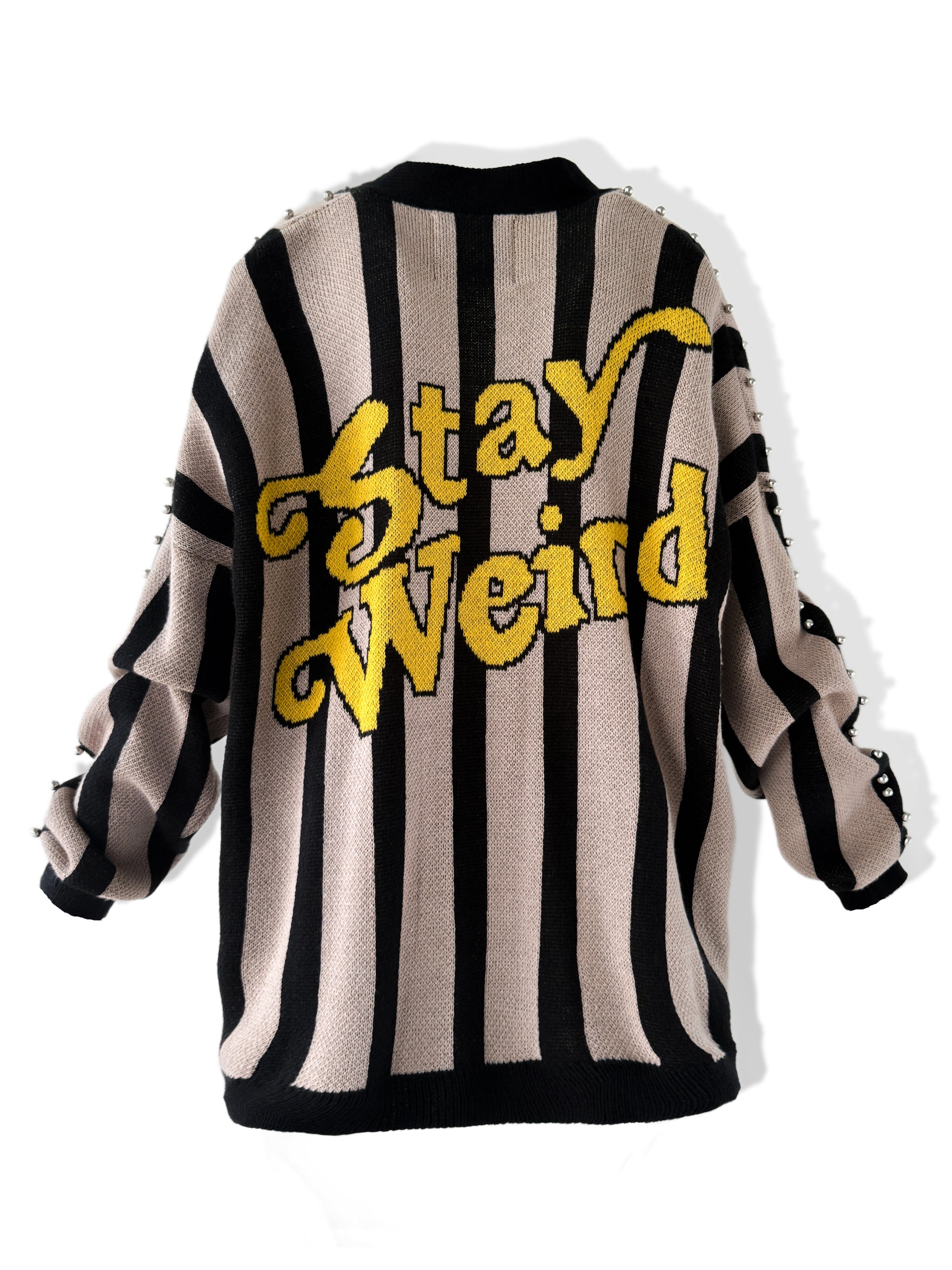 STAY WEIRD OVERSIZED CARDIGAN – Pebby Forevee