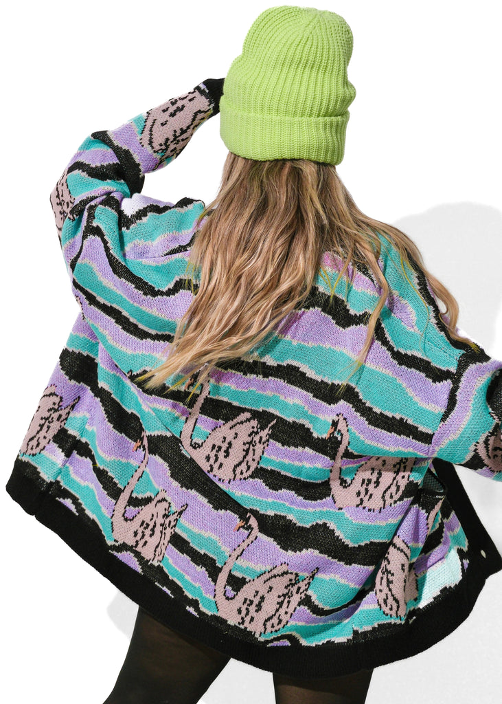 pebby forevee Cardigan SWAN OVERSIZED CARDIGAN