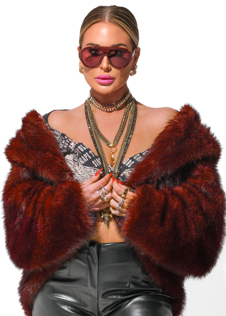 pebby forevee Coat THE SOCIALITE FAUX FUR COAT