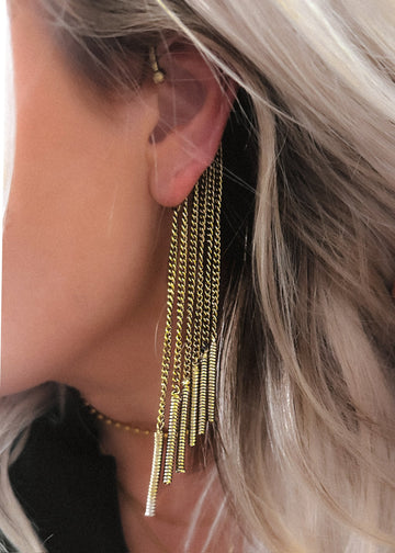 pebby forevee Earring Burnished Gold MALIA EAR CUFF