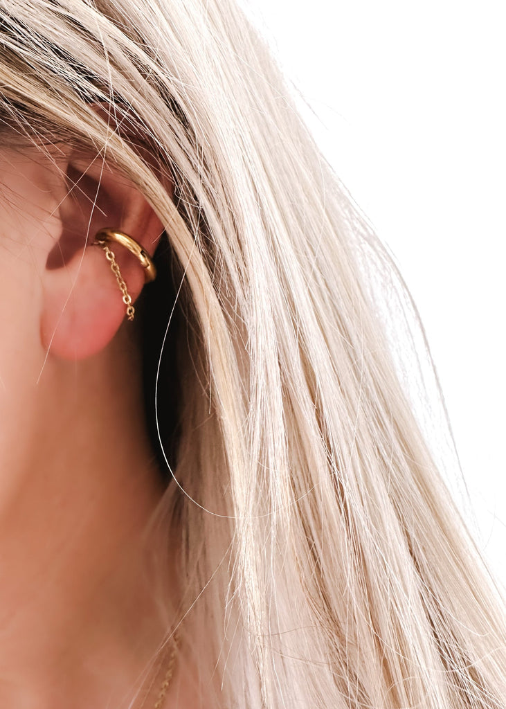 pebby forevee Earring Gold ALONG FOR THE RIDE W.R. EAR CUFF SET