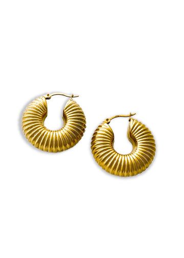 pebby forevee Earring Gold ARTEMIS WATER RESISTANT HOOP EARRING