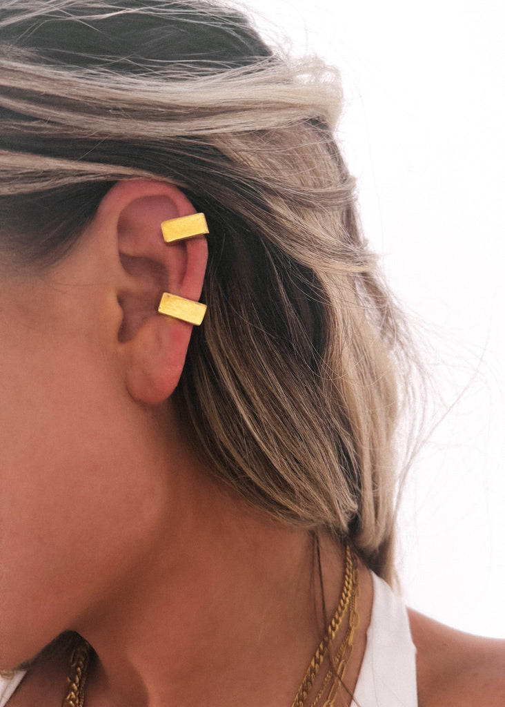 pebby forevee Earring Gold BLOCK HIM WATER RESISTANT EAR CUFF