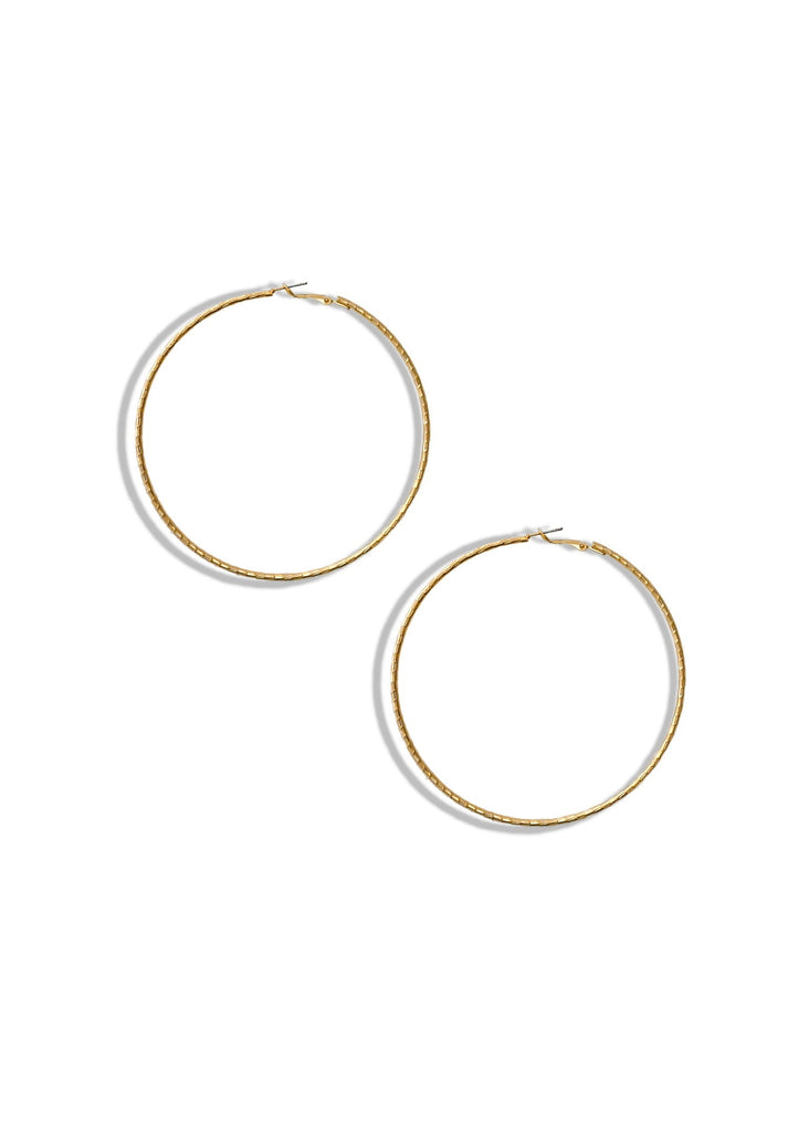 pebby forevee Earring Gold BOMBSHELL STATEMENT HOOP EARRINGS
