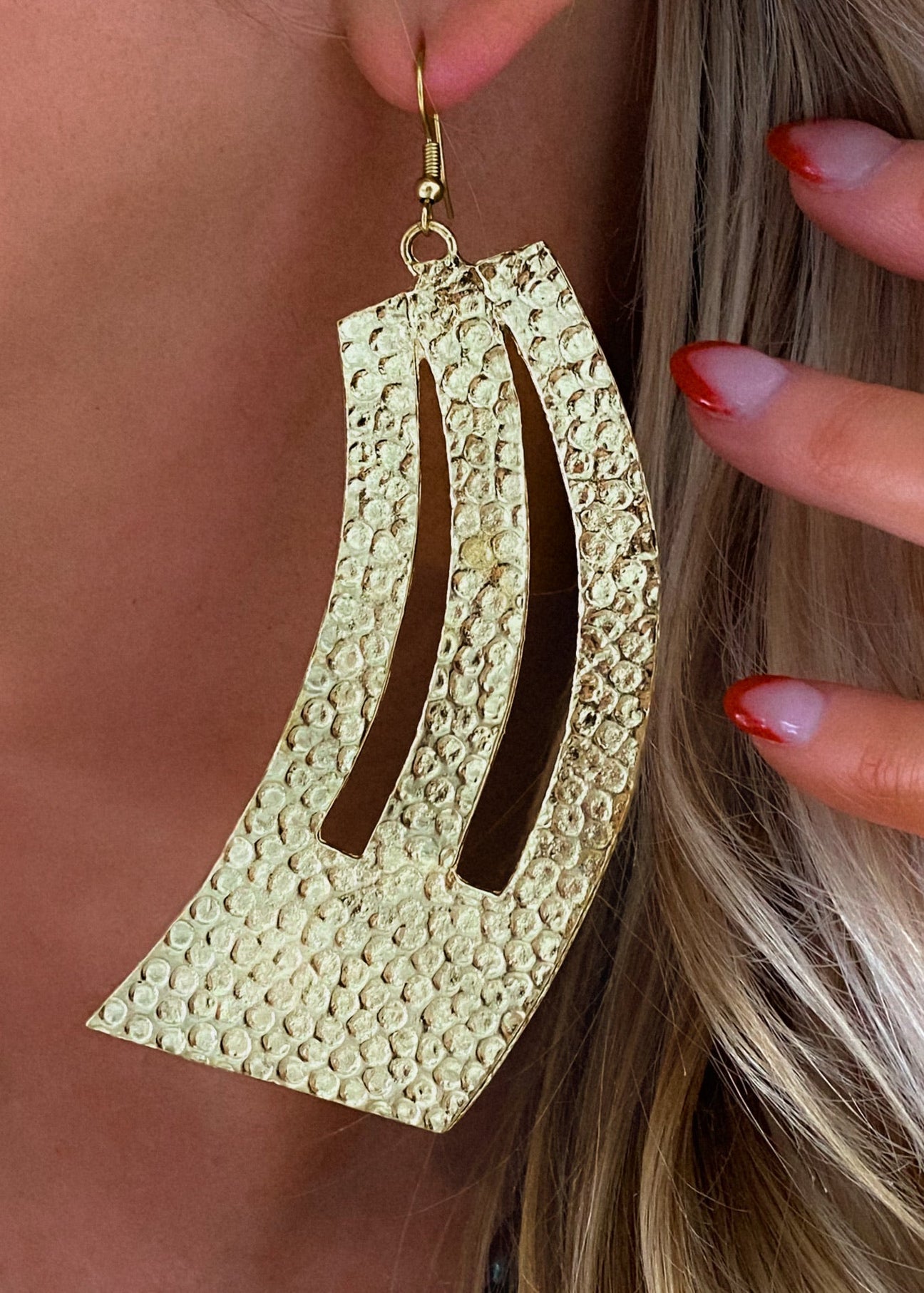 pebby forevee Earring Gold BRANDT STATEMENT EARRINGS