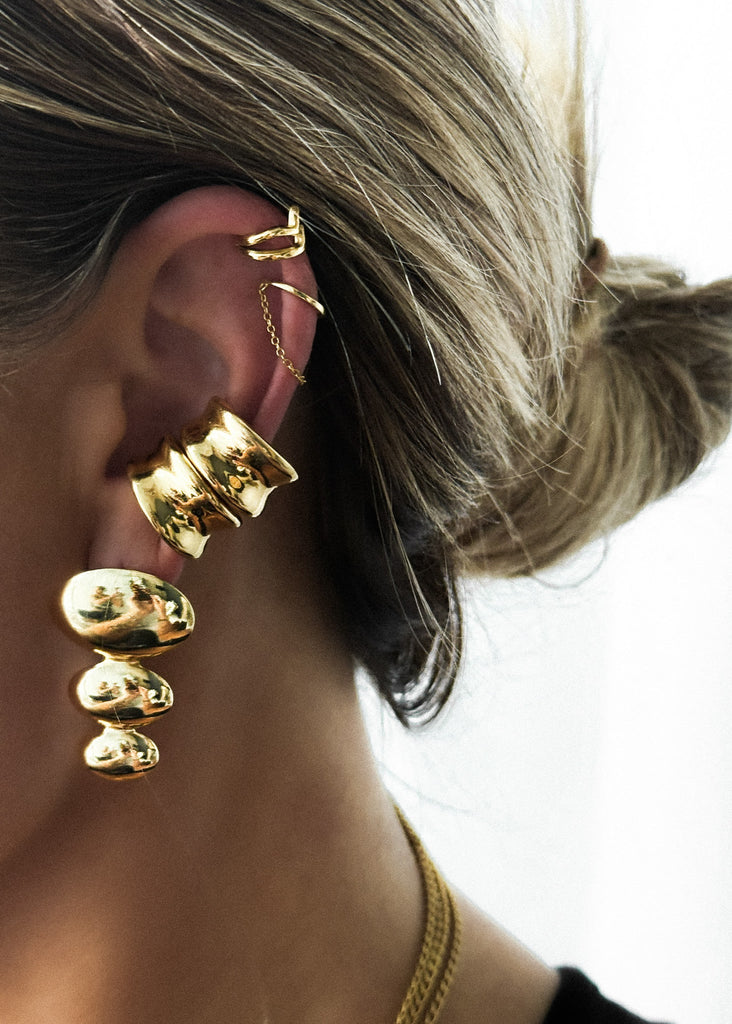 pebby forevee Earring Gold CALVIN WATER RESISTANT EAR CUFF