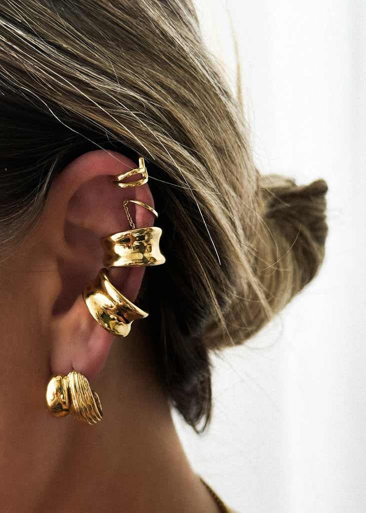 pebby forevee Earring Gold CALVIN WATER RESISTANT EAR CUFF