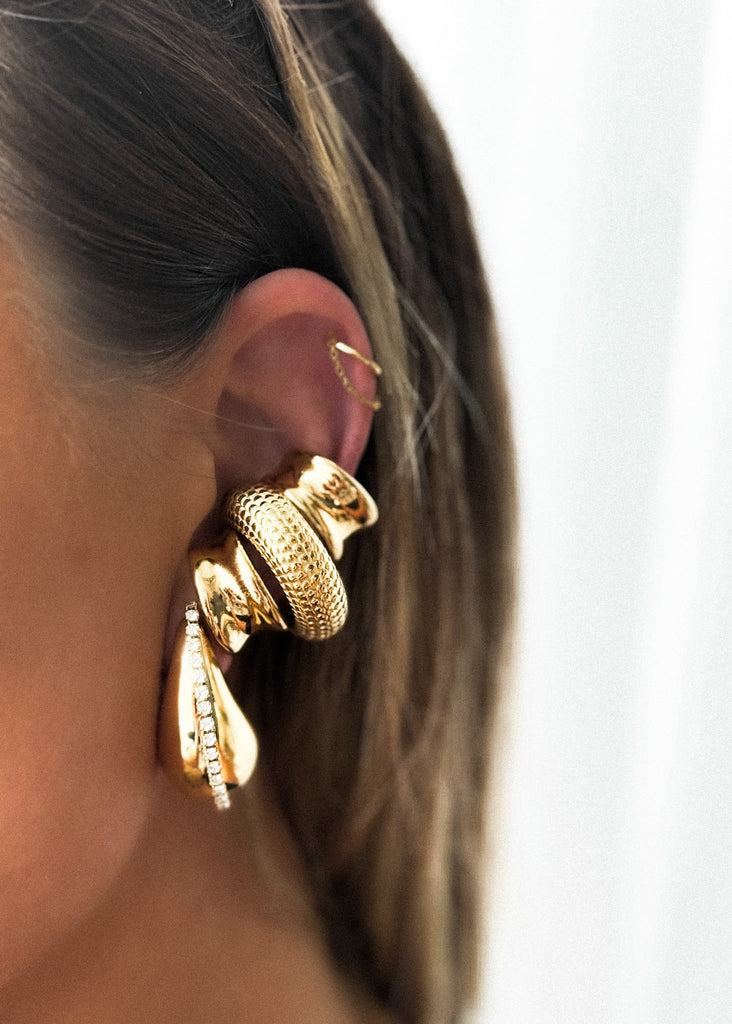 pebby forevee Earring Gold CALVIN WATER RESISTANT EAR CUFF