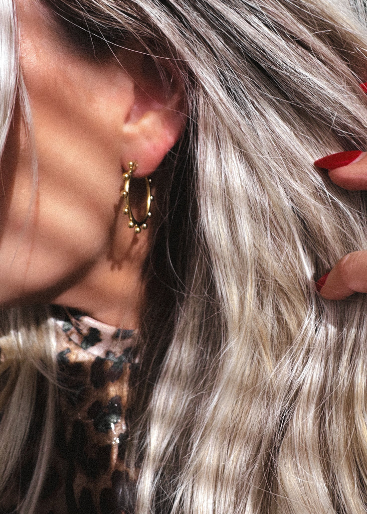 pebby forevee Earring Gold CAMPBELL WATER RESISTANT HOOP EARRINGS