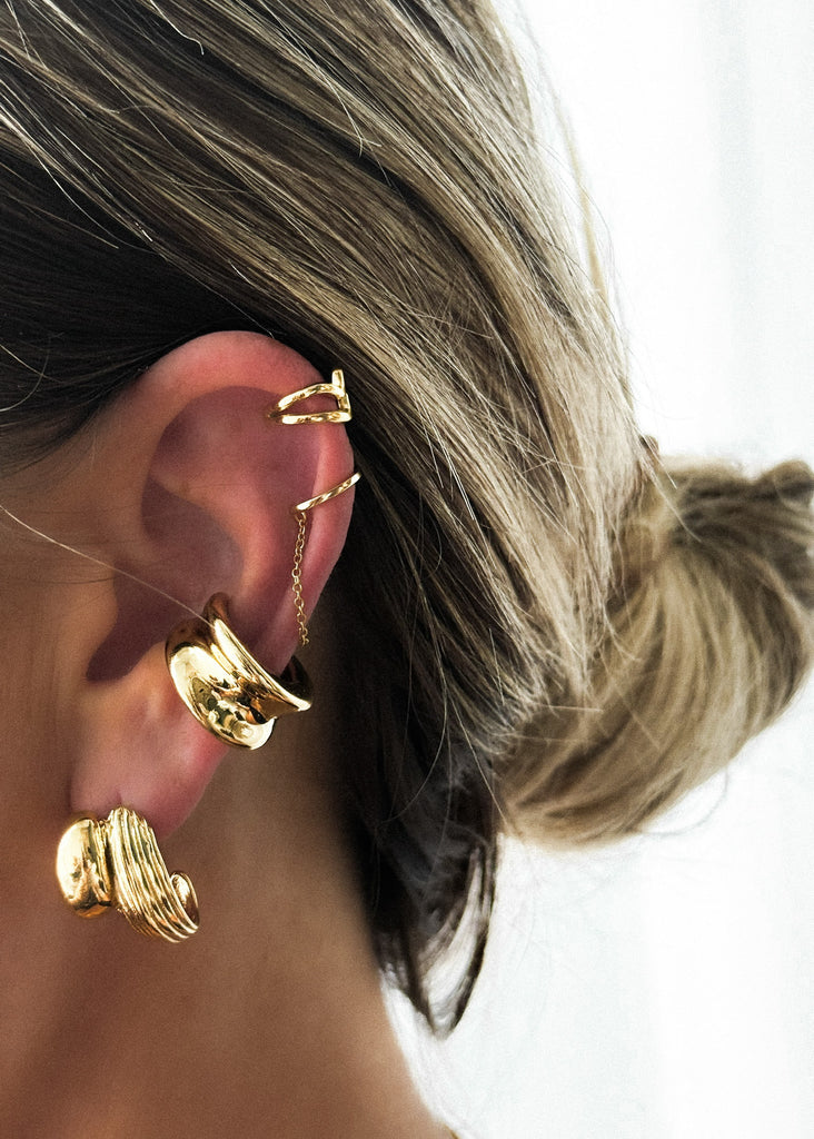 pebby forevee Earring Gold DOUBLE STANDARDS WATER RESISTANT EARRINGS