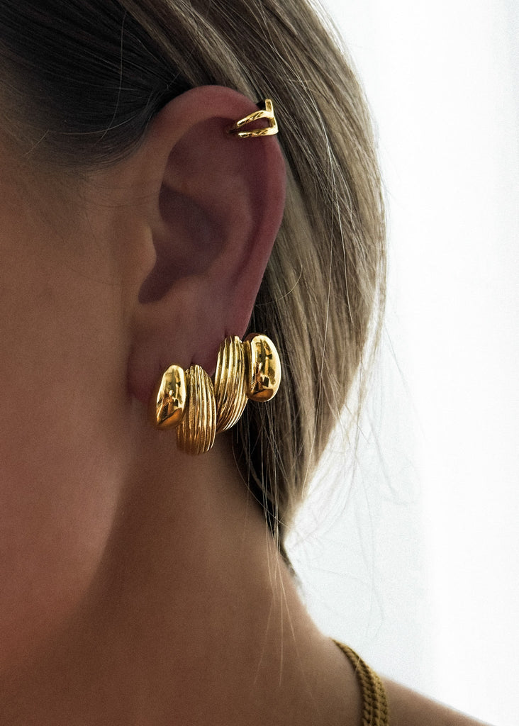 pebby forevee Earring Gold DOUBLE STANDARDS WATER RESISTANT EARRINGS