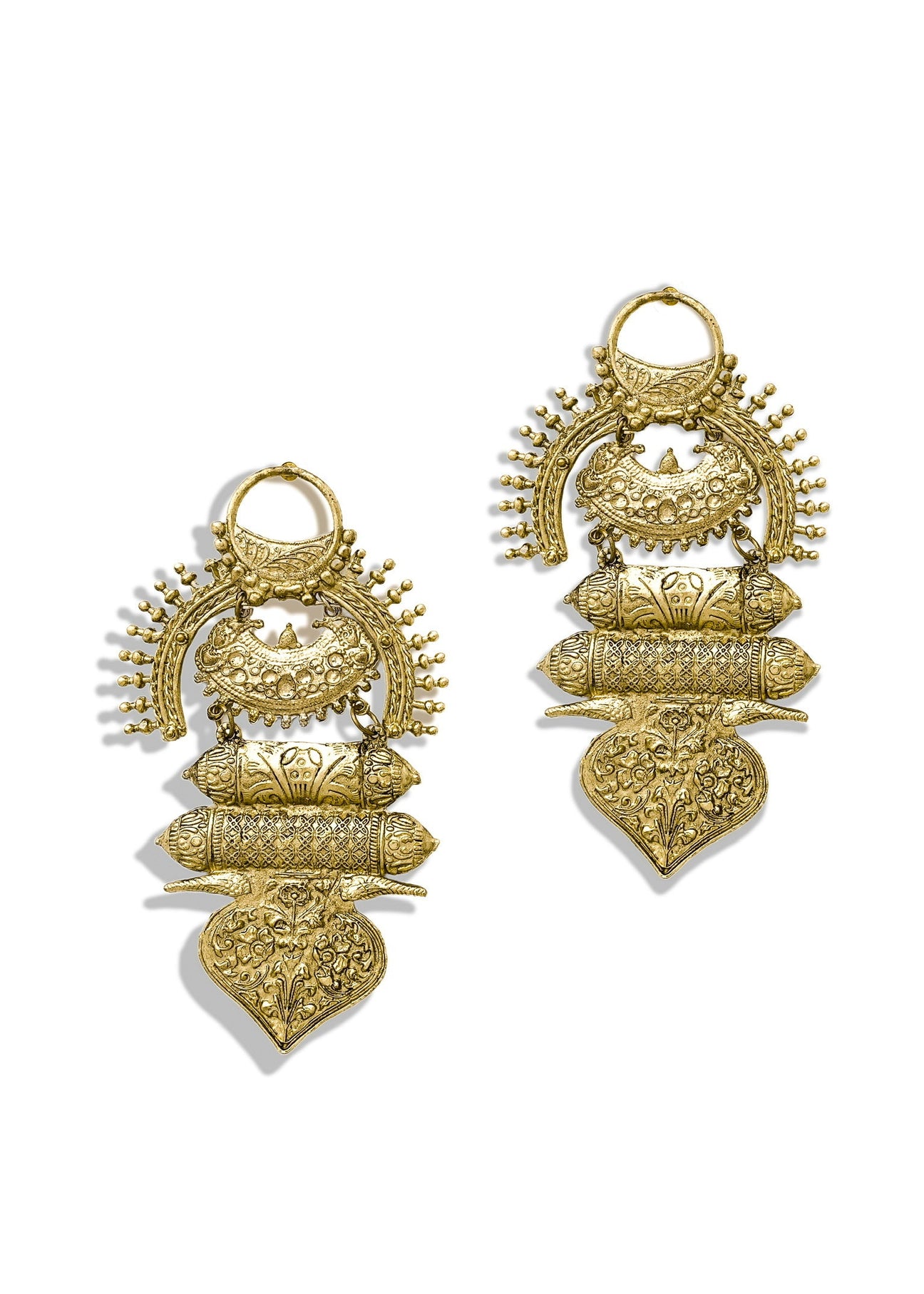 pebby forevee Earring Gold DOXIA OVERSIZED STATEMENT EARRINGS