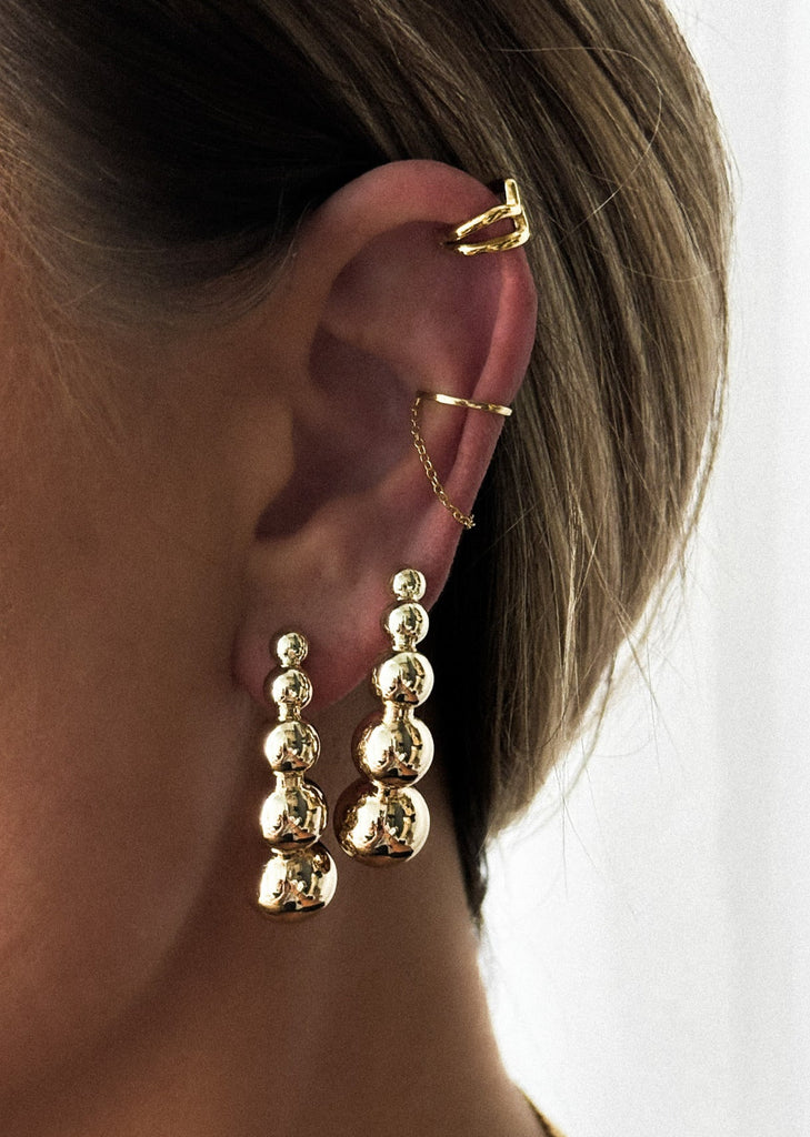 pebby forevee Earring Gold DROPLETS STATEMENT EARRINGS
