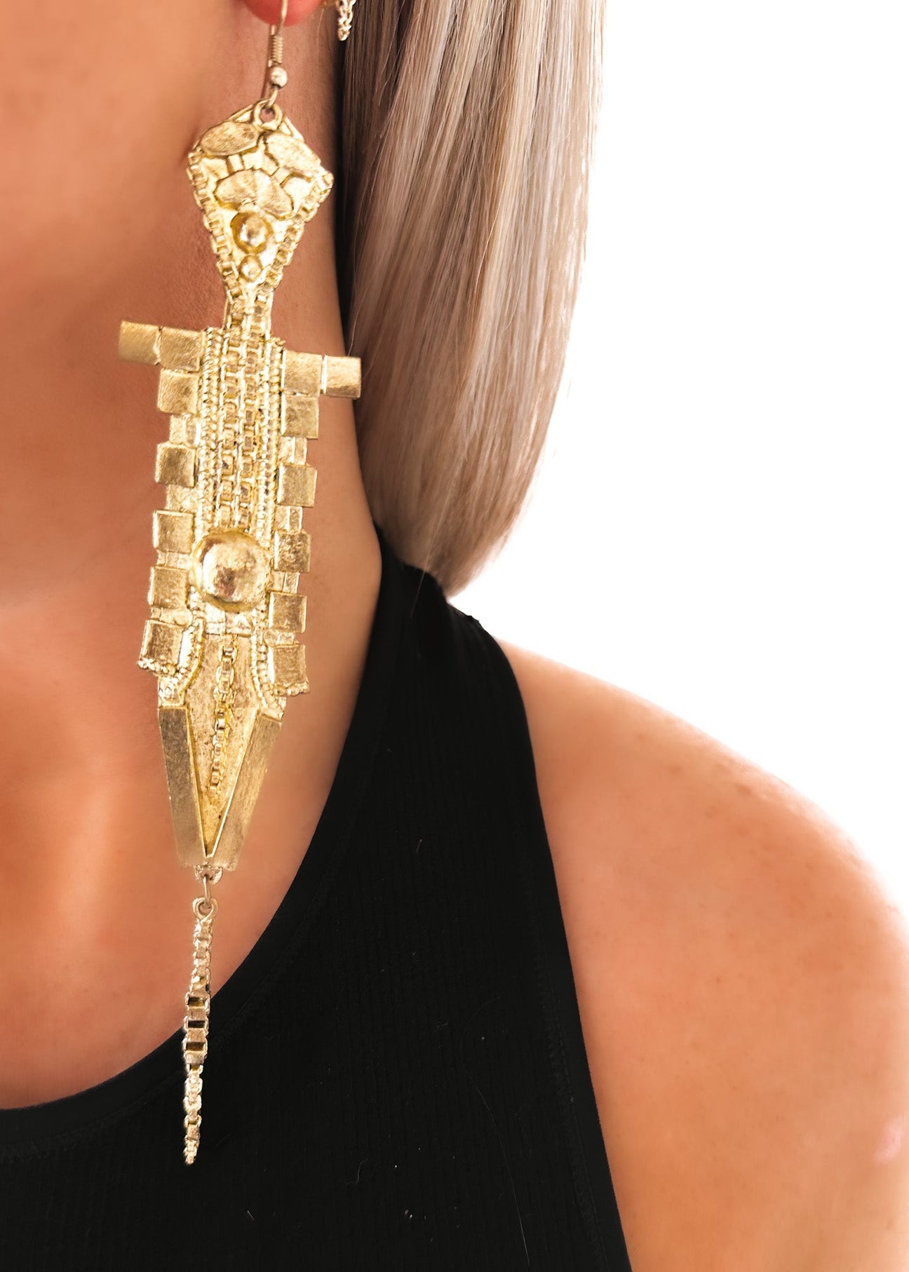 pebby forevee Earring Gold EYDIS STATEMENT EARRINGS