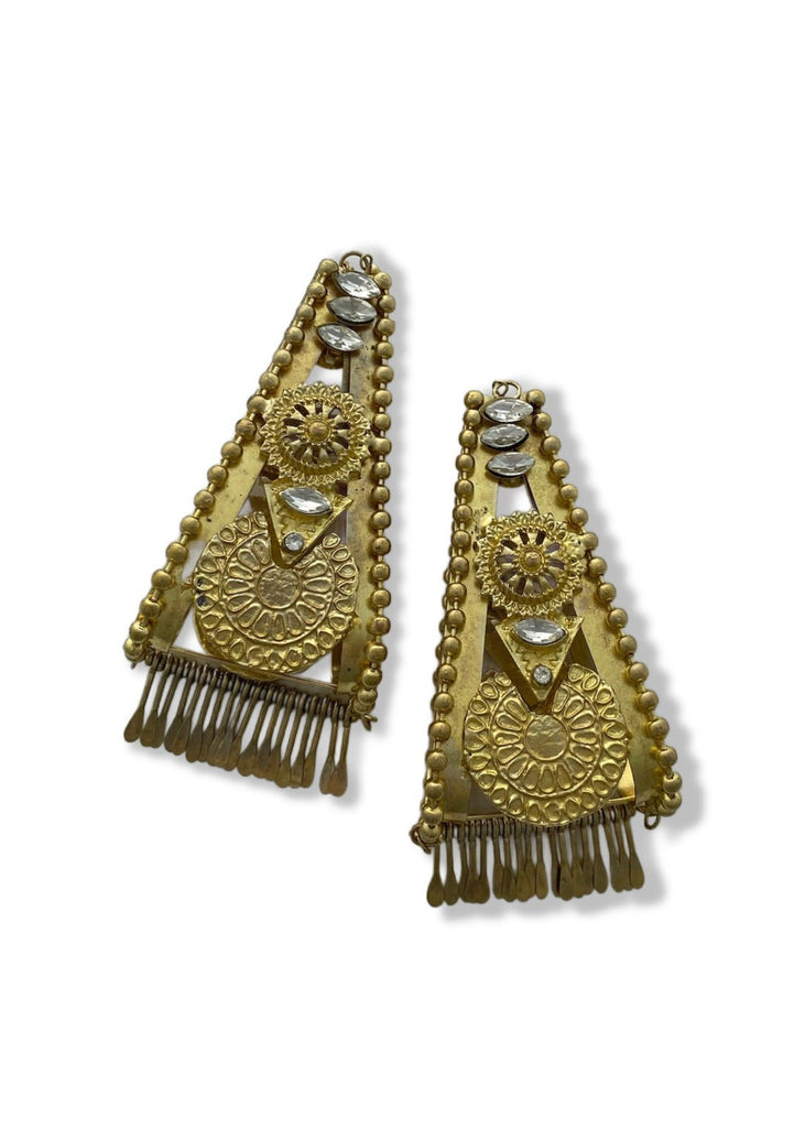 pebby forevee Earring Gold FINAL SALE: VINCENTA OVERSIZED STATEMENT EARRINGS